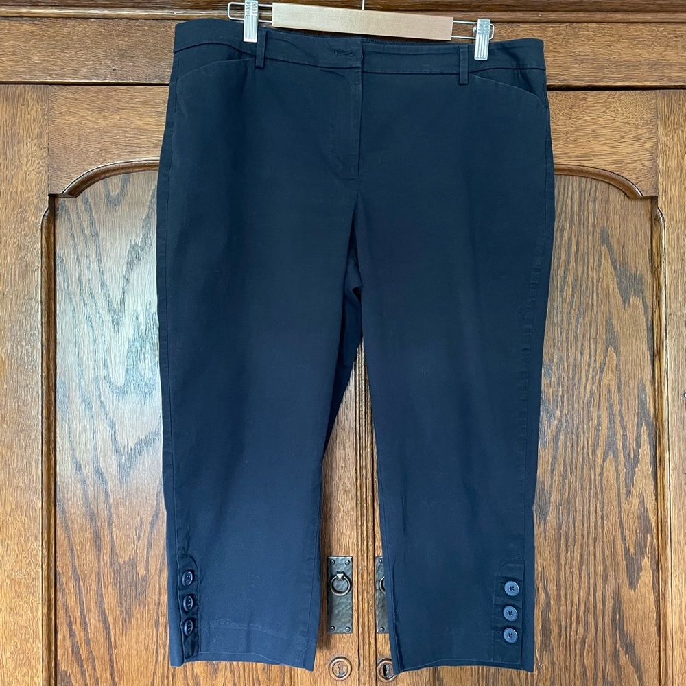 Talbots Navy Blue Skimmer Capris
